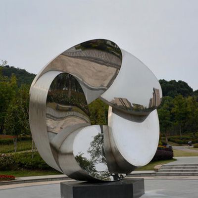 公园大型不锈钢花朵雕塑
