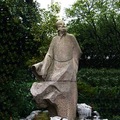 公园历史文化名人苏轼苏东坡砂岩石雕塑