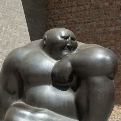 广场大胖子抽象人物铜雕