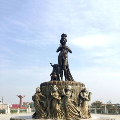 贵妃出浴景观雕塑-城市园林历史人物中国古代四大美女大象