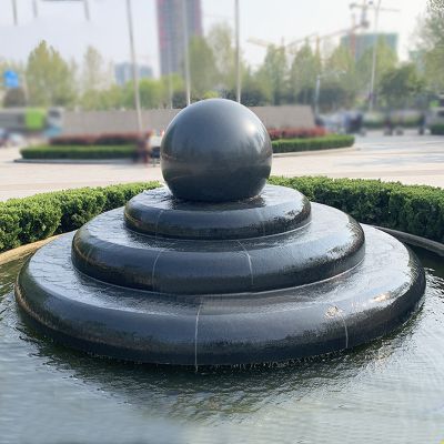 黑曜石风水球城市广场水景喷泉雕塑