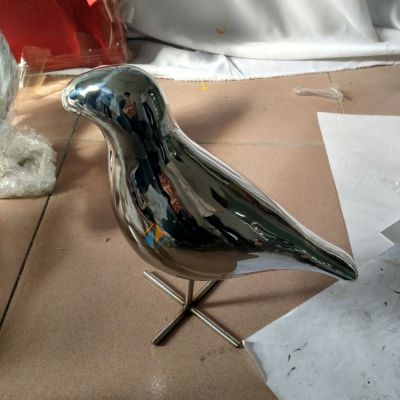 镜面不锈钢鸽子雕塑摆件