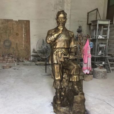 详解古代名人鲁班半身像铜雕的制作工艺