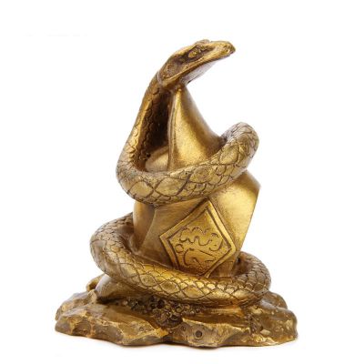 生肖蛇-铸铜鎏金动物雕塑摆件