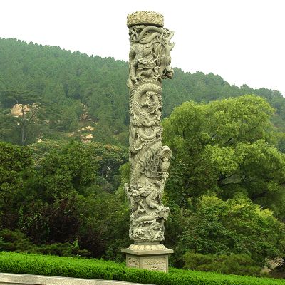 石雕龙柱-景区园林装饰文化柱