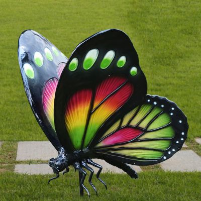 树脂仿真蝴蝶草坪动物昆虫雕塑