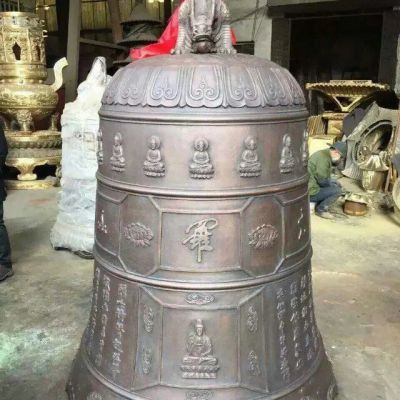 寺庙铜雕钟铸铜钟雕塑