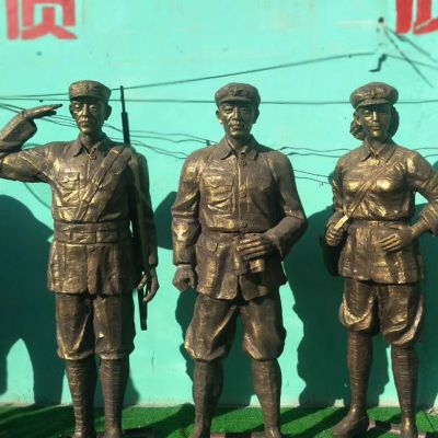 铜雕八路军战士雕塑