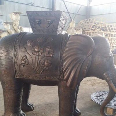 铜雕吉祥大象园林动物摆件