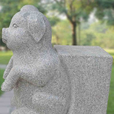 小猪上学石雕动物雕塑