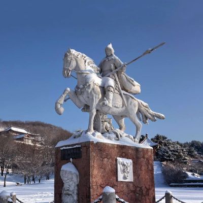 薛仁贵骑马雕像-中国历史名人唐朝名将景区景观雕塑