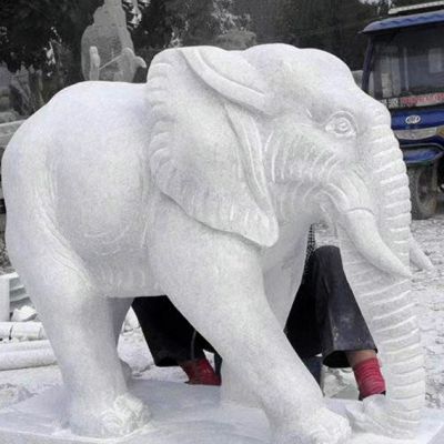 写实大象石雕