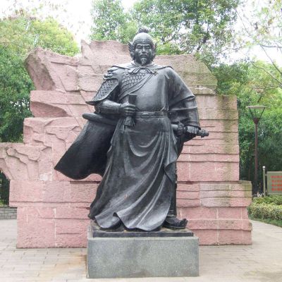岳飞公园铜雕景观雕塑-中国古代民族英雄人物雕塑