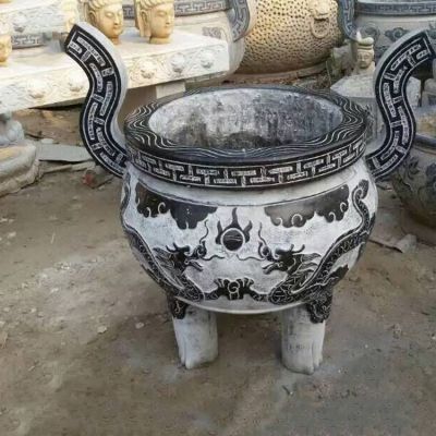 圆形石雕香炉