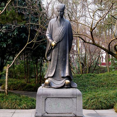 诸葛亮铸铜雕塑-三国人物中国古代著名人物雕像