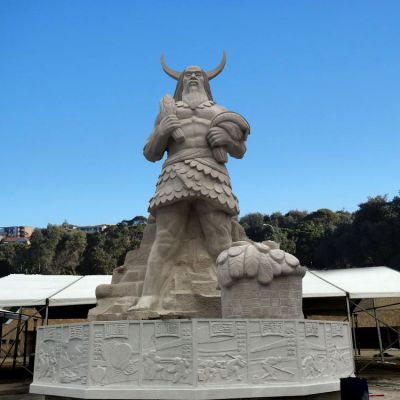 中国上古人物人文初祖汉白玉神农雕像