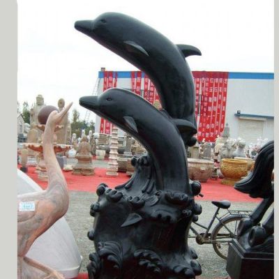 中国黑海豚石雕