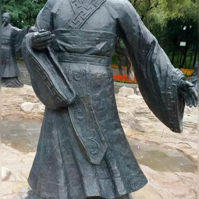 庄子铜雕塑像-公园铸铜历史人物