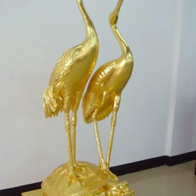 铸铜仙鹤雕塑
