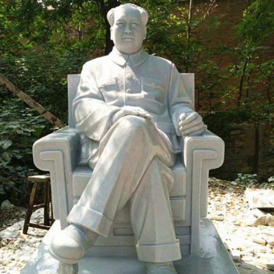 坐式毛主席公园人物石雕