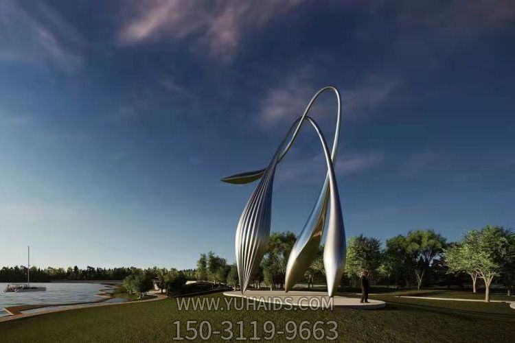 不锈钢大型象征性雕塑户外广场摆件小品