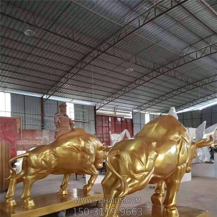 工厂企业铜雕华尔街牛雕塑