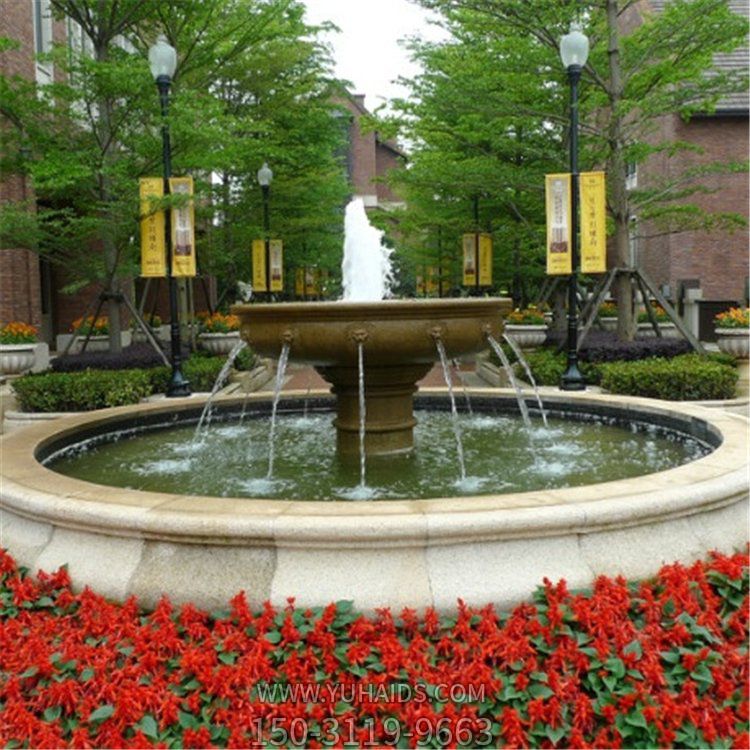 别墅小区大理石石雕流水摆件喷泉雕塑