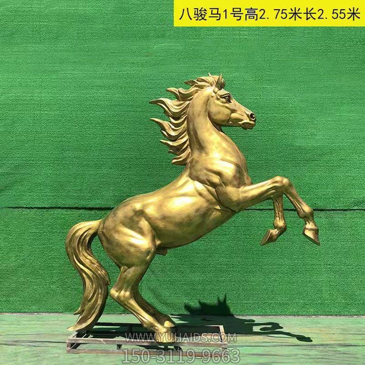 仿铜马，玻璃钢骏马雕塑