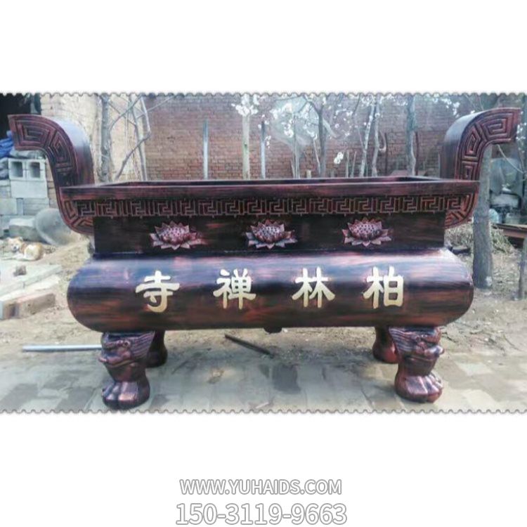 露天景区玻璃钢大型香炉雕塑