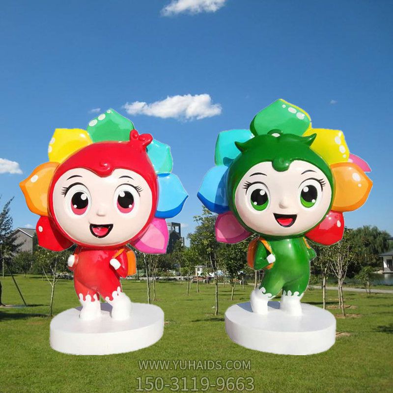 游乐园主题公园摆放太阳宝宝玻璃钢雕塑