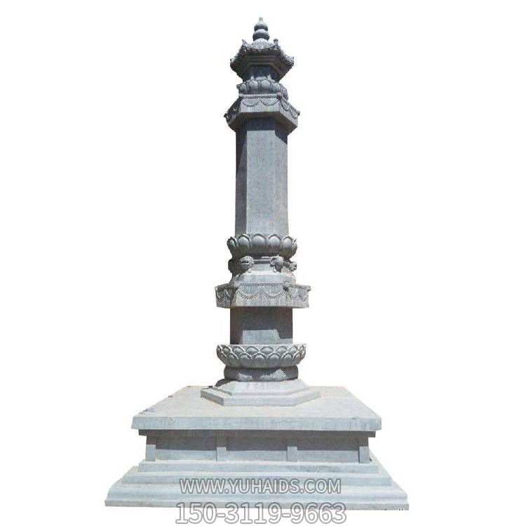 寺庙大型石雕创意经幢雕塑