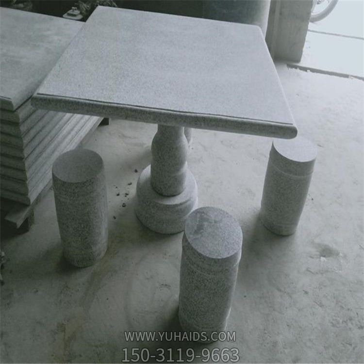 方形大理石石雕石桌石凳雕塑