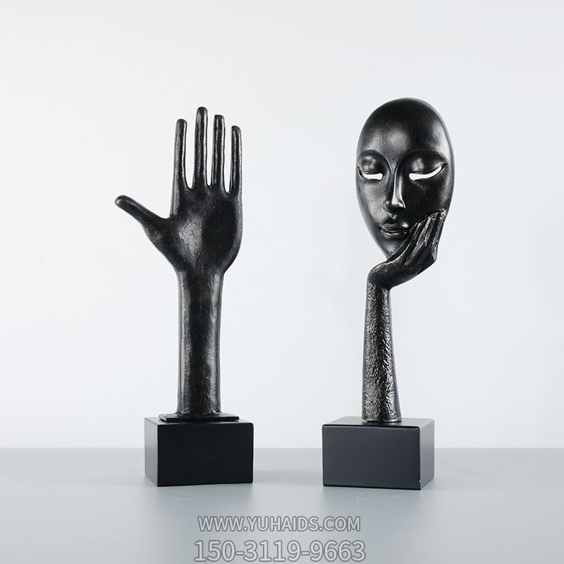 家装装饰铸铜面具青铜手型雕塑