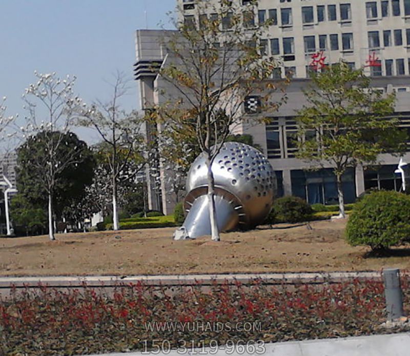 公园抽象不锈钢话筒雕塑