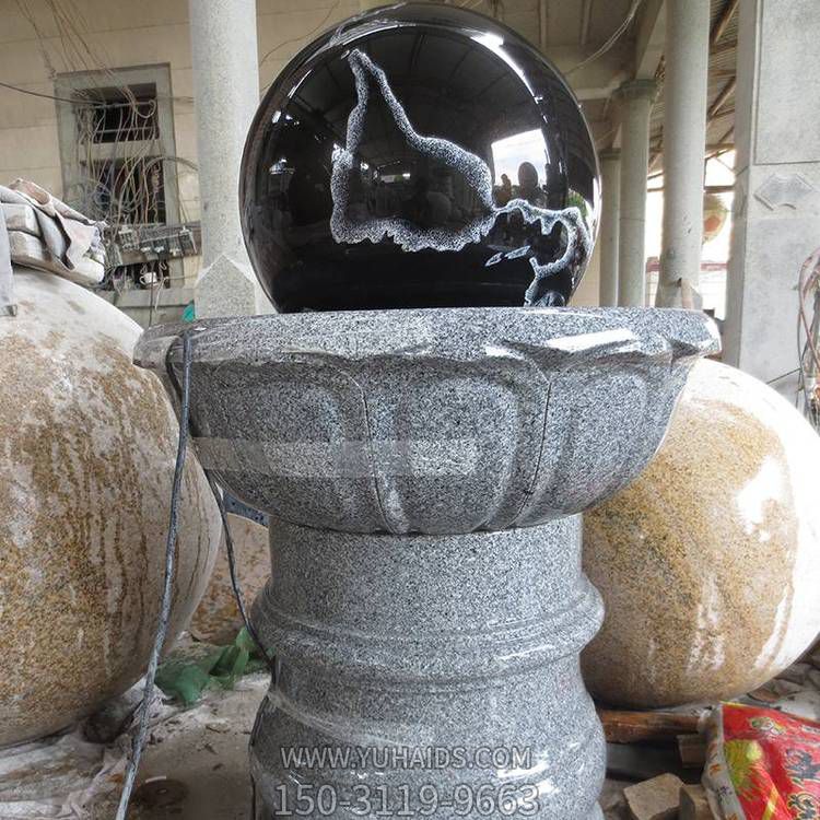 公园大理石石雕风水球喷泉雕塑