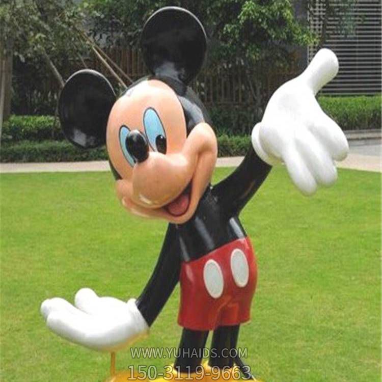户外公园大型玻璃钢卡通米老鼠雕塑