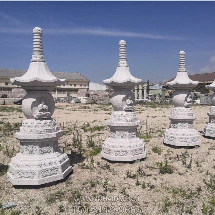 大理石景区户外石雕舍利塔雕塑