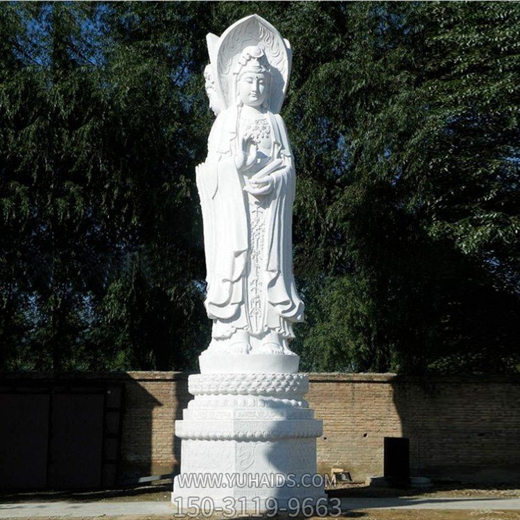 户外景区石雕园林大型观世音菩萨雕塑