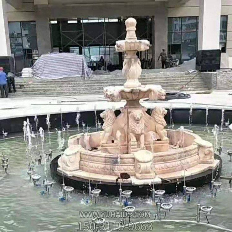 酒店 法院门口大理石石雕欧式园林流水摆件喷泉雕塑