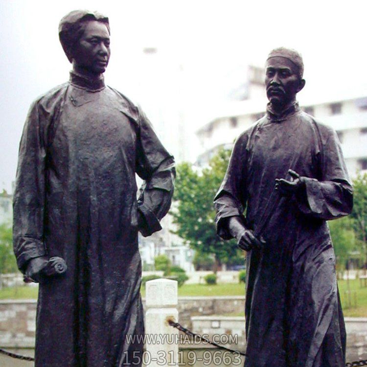 广场摆放铸铜伟人毛泽东人物雕像雕塑
