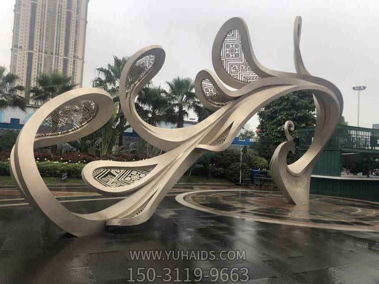 大型户外园林广场大型抽象创意异形凤凰雕塑