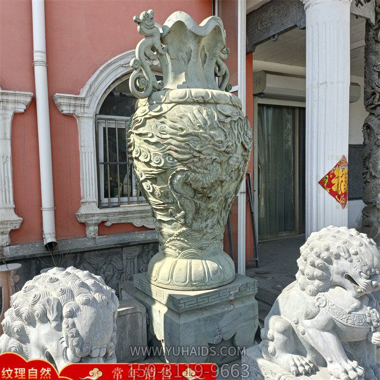 聚宝瓶大理石石雕摆件雕塑