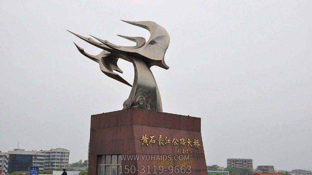 海浪浪花雕塑-城市街道不锈钢抽象海浪浪花雕塑