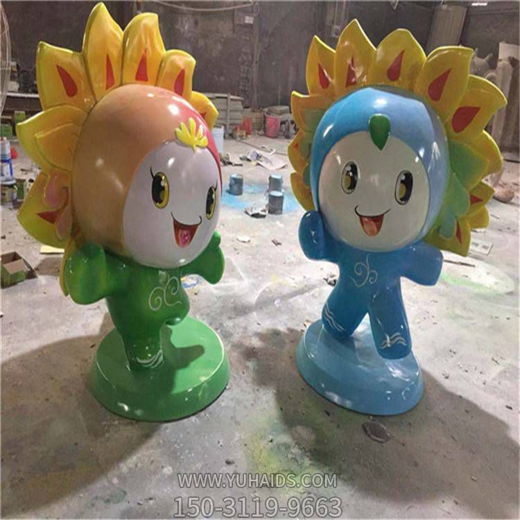 玻璃钢彩绘卡通人物幼儿园主题公仔雕塑