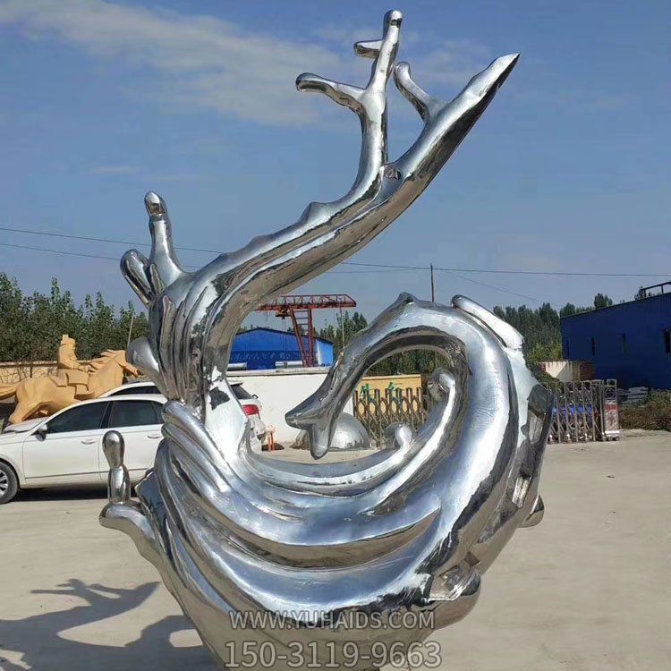不锈钢镂空户外园林景观海浪浪花雕塑