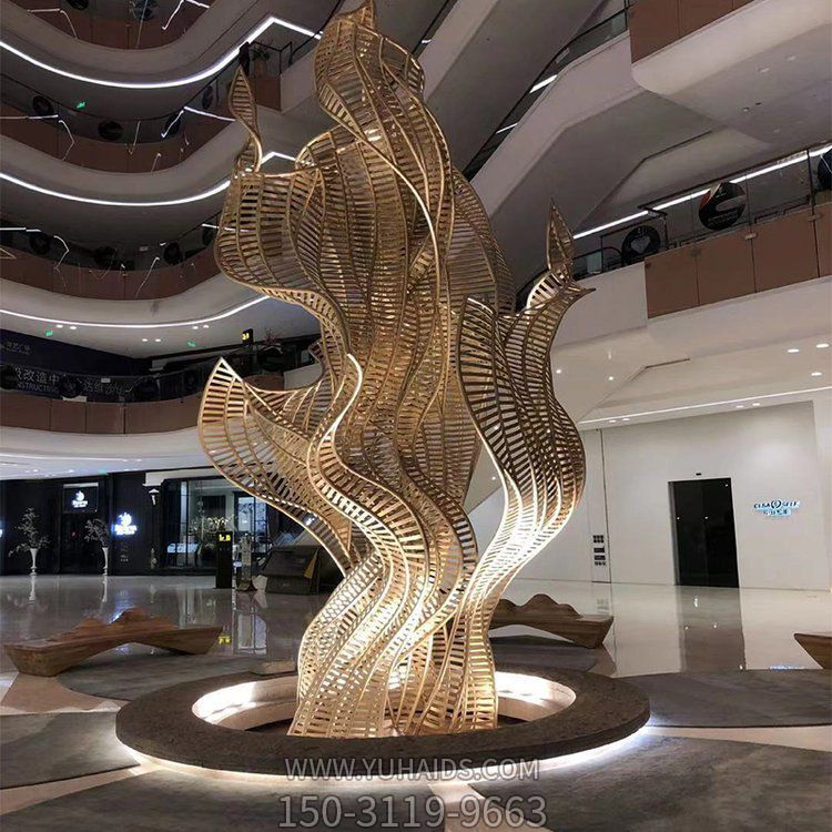 酒店室内大厅装饰大型镂空创意景观雕塑