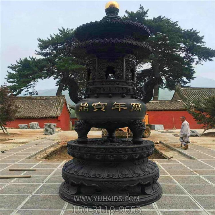 户外景区大型宝鼎祭祀香炉雕塑
