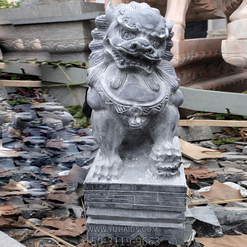 景区创意青石石雕镇宅狮子雕塑