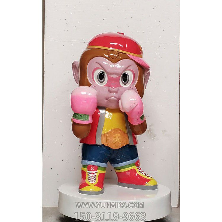玻璃钢卡通猴子雕塑户外游乐园摆件