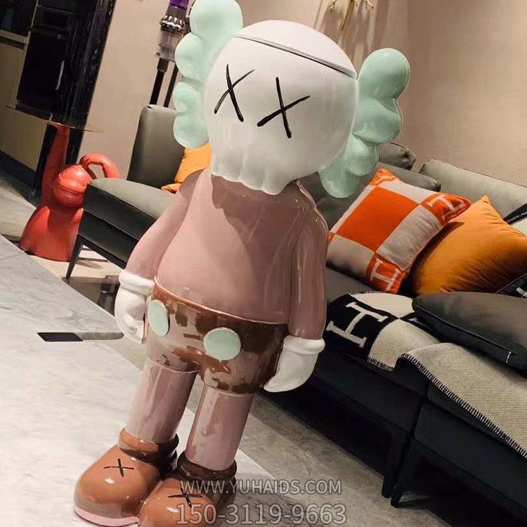  室内装饰玻璃钢网红暴力熊公仔摆件小品雕塑